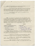 Larry Fine Contract Signed Three-Times With Comedy III Productions, Dated May 1959 -- Initialed in Several Places as Well -- 12pp. Measures 8.5'' x 11'' -- Very Good Condition